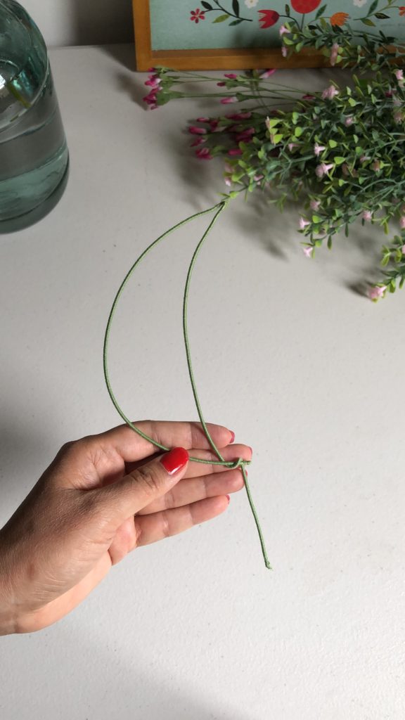 Floral Wire Crescent